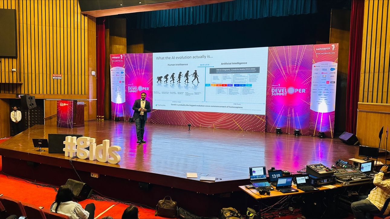 Great Indian Developer Summit (GIDS) in Bangalore, India - Sree Gade speaking